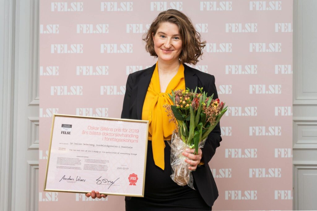 Dr Emilia Cederberg vinnare av Oskar Sillén 2020