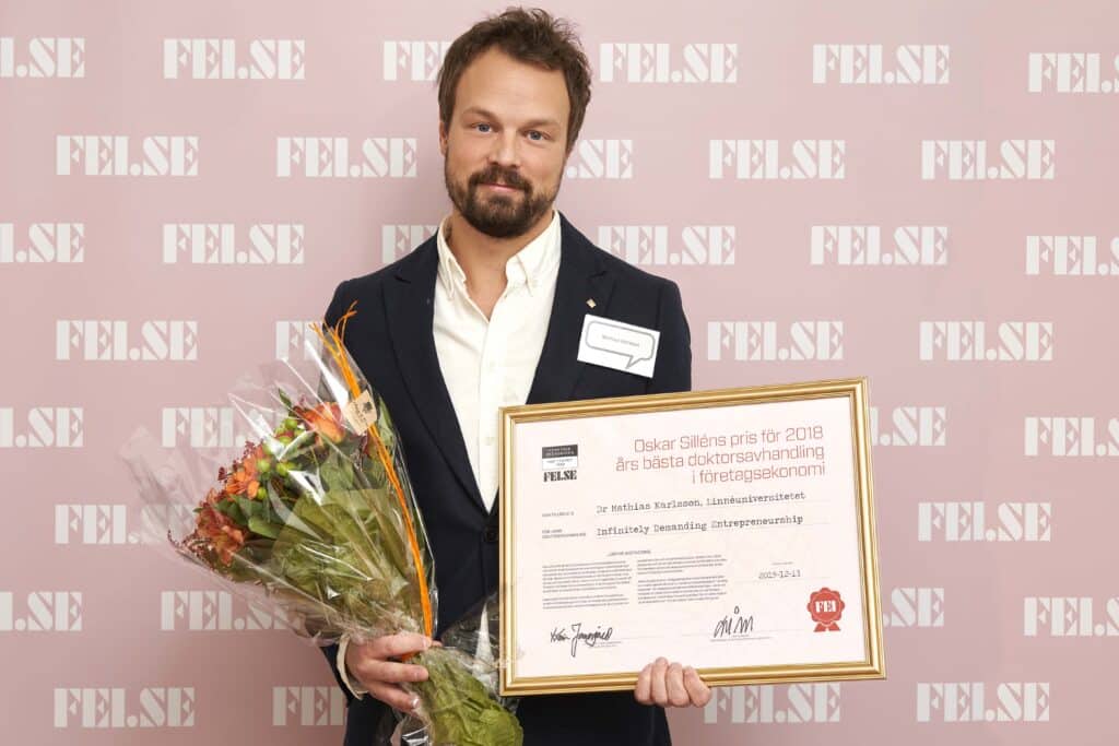 Pristagaren dr Mathias Karlsson